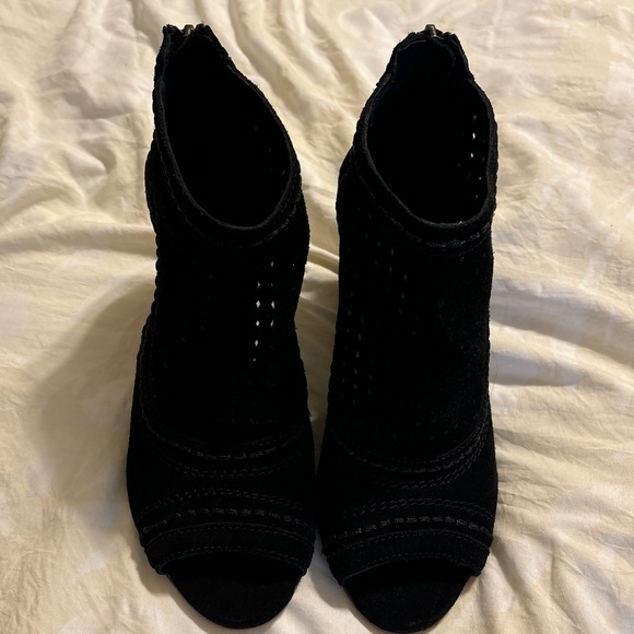 Naughty Monkey Leather Peep Toe Booties Sandals - Picture 3 of 8